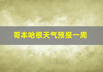 哥本哈根天气预报一周