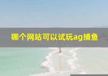 哪个网站可以试玩ag捕鱼