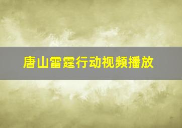 唐山雷霆行动视频播放