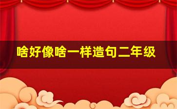 啥好像啥一样造句二年级