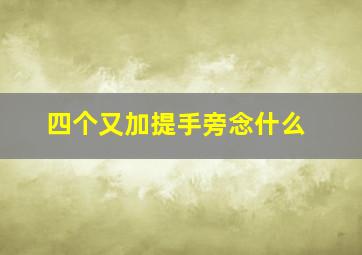 四个又加提手旁念什么