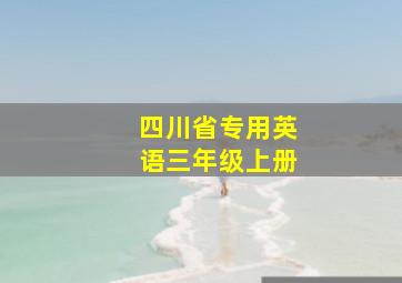 四川省专用英语三年级上册