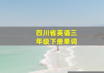 四川省英语三年级下册单词