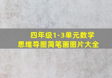 四年级1-3单元数学思维导图简笔画图片大全