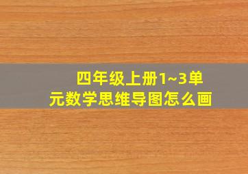 四年级上册1~3单元数学思维导图怎么画