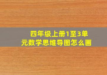 四年级上册1至3单元数学思维导图怎么画