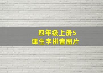 四年级上册5课生字拼音图片