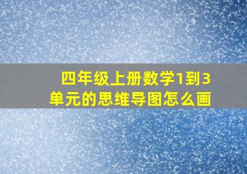 四年级上册数学1到3单元的思维导图怎么画