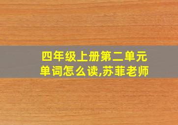 四年级上册第二单元单词怎么读,苏菲老师