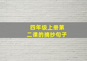 四年级上册第二课的摘抄句子