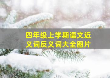 四年级上学期语文近义词反义词大全图片