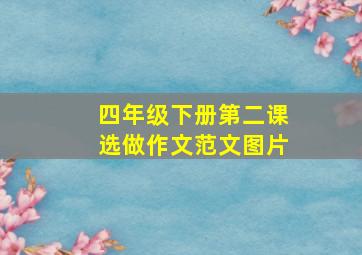 四年级下册第二课选做作文范文图片