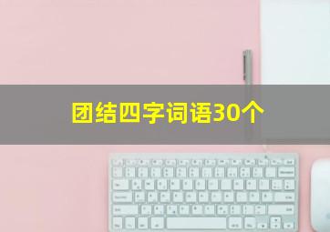 团结四字词语30个