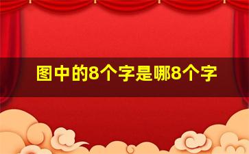 图中的8个字是哪8个字