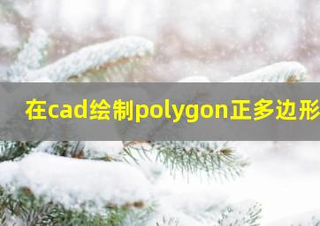 在cad绘制polygon正多边形时