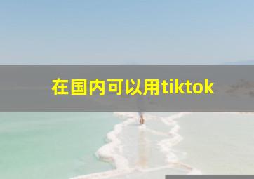 在国内可以用tiktok