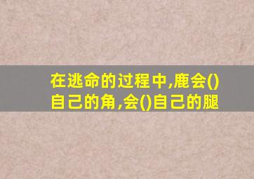 在逃命的过程中,鹿会()自己的角,会()自己的腿