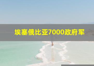 埃塞俄比亚7000政府军