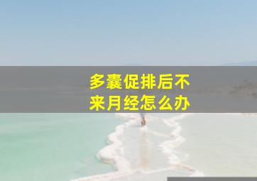 多囊促排后不来月经怎么办