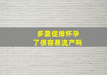 多囊促排怀孕了很容易流产吗