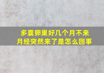 多囊卵巢好几个月不来月经突然来了是怎么回事