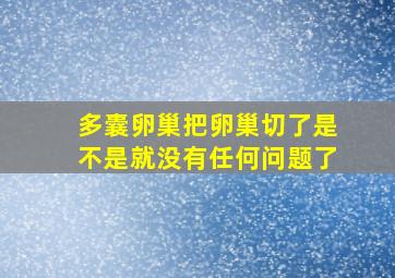 多囊卵巢把卵巢切了是不是就没有任何问题了