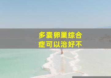 多囊卵巢综合症可以治好不