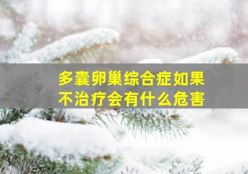 多囊卵巢综合症如果不治疗会有什么危害