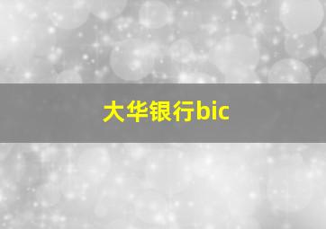 大华银行bic