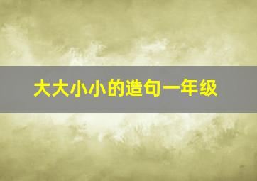 大大小小的造句一年级