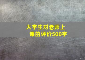 大学生对老师上课的评价500字