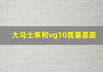 大马士革和vg10质量差距