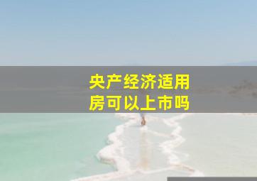 央产经济适用房可以上市吗