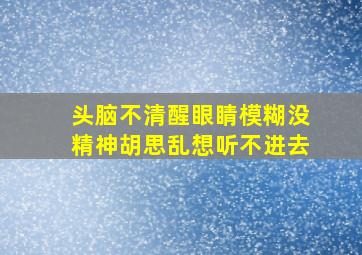 头脑不清醒眼睛模糊没精神胡思乱想听不进去