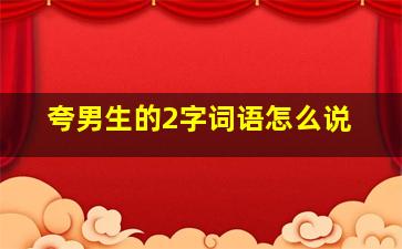 夸男生的2字词语怎么说