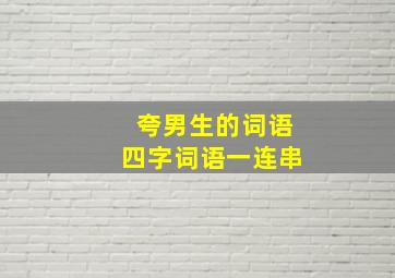 夸男生的词语四字词语一连串