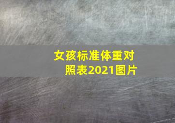 女孩标准体重对照表2021图片