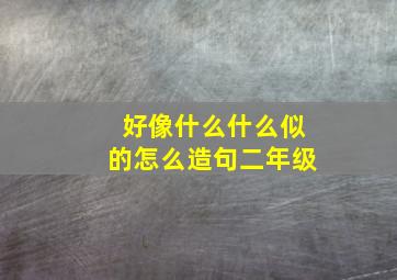 好像什么什么似的怎么造句二年级