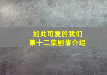 如此可爱的我们第十二集剧情介绍