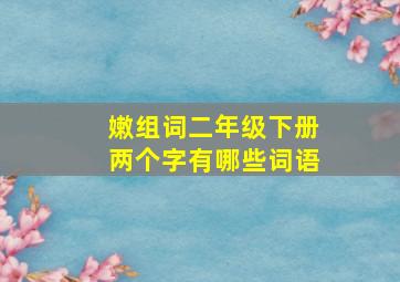 嫩组词二年级下册两个字有哪些词语