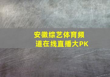 安徽综艺体育频道在线直播大PK