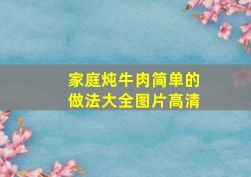 家庭炖牛肉简单的做法大全图片高清