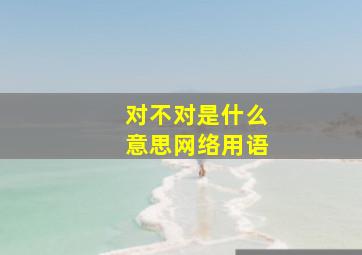 对不对是什么意思网络用语