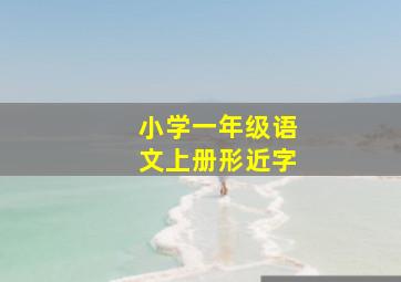 小学一年级语文上册形近字