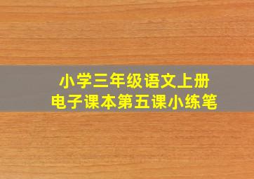 小学三年级语文上册电子课本第五课小练笔