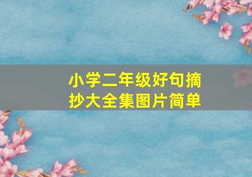 小学二年级好句摘抄大全集图片简单