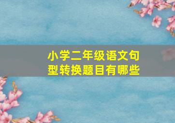 小学二年级语文句型转换题目有哪些