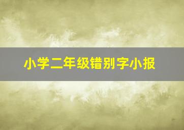 小学二年级错别字小报