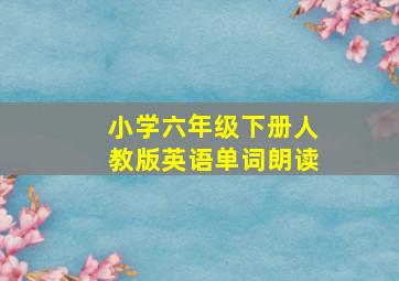 小学六年级下册人教版英语单词朗读