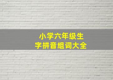 小学六年级生字拼音组词大全